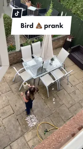 Bird poop prank on girlfriend #prank #viral #fyp #tiktok 