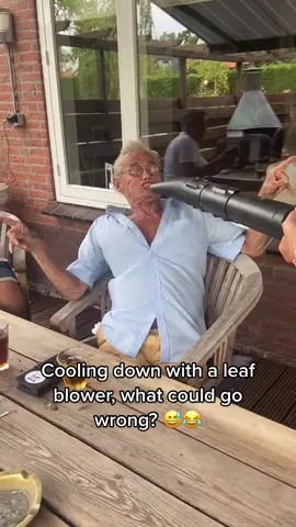 They went flying 😂 #ladbible #fyp #foryoupage #leafblower #dentures #teethtok 