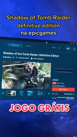 Corre resgatar!! #tombraider #freegames #gamesgratis #jogosgratis #streamerbrasil