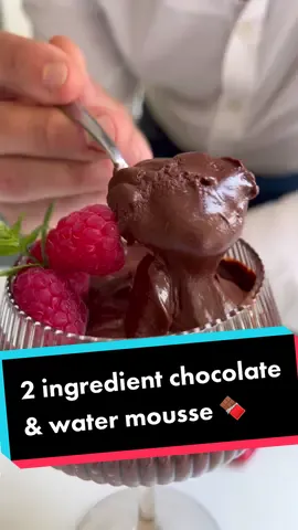 2 ingredient chocolate & water mousse - this will blow your mind! #chocolatemousse #chocolatewatermousse #2ingredientsrecipe #2ingredientdessert  #rubbishcooksathome #rubbishcooks #foodwaste #fyp #foryou #foryoupage #viral #scrappycooking #foodwastewarriors #Sustainability 