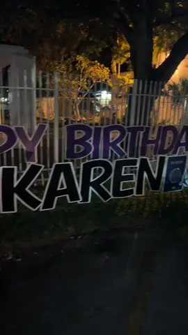 Happy Birthday Karen! From the team at #signdreamersofbroward #signdreamers #signswithapurpose #yardgreetingswithapurpose #drivebybirthday #birthdaysigns  #happy #birthday #happybirthday #wow #birthdays #signs #giftideas #birthdaygirl   