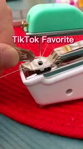 Portable Handheld Sewing Machine. Mini Stitch Sew Needlework Cordless Clothes. #fyp#tiktokmademebuyit#goodthing#uk#homehacks#sewingmachine #portable #convenient 