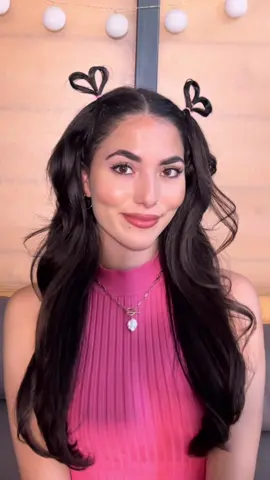 Heart Buns Hairstyle 💕 #heartbuns #hairideas #hearthairstyle #hairtutorial #hairtok #cutehairstyles 