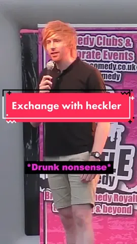 Exchange with heckler 😂 #standupcomedy #comedian #comedy #funny #haha #heckle #heckler #heckling #lmao  