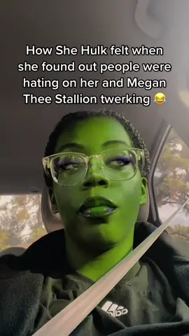 This song is perfect @Hoochie Gawd but like… it’s not that serious lmao Twitter is scary 💀 #fyp #shehulk #shehulkseries #disneyplus #disney #megan #megantheestallion 