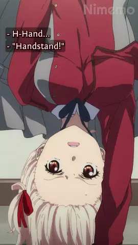 Chisato's handstand, it's anime #animemoments #anime #nimemo #LycorisRecoil #Chisato #ChisatoNishikigi #TakinaInoue #animefyp #animegirl #animememe