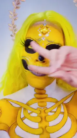 💀💛🖤🫶🏻 #fyp #parati #skull #skullmakeup 