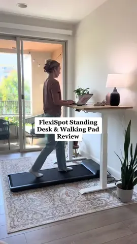 I love my new WFH set up! Shop @FlexiSpot at the link in bio ✨ On sale on 9/9 #standingdesk #wfhsetup #standingdesktreadmill #walkingtreadmill #wfh 