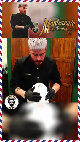 Fantastic beard treatment with warm cloth. Montereale Barbieri Italian barber shop #barbershop #hotcloth #asmrbarbershop #viralvideo #asmr