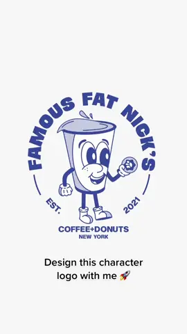Design this retro style character logo with me!  #graphicdesign #logo #adobe #illustrator #design #fyp #foryou