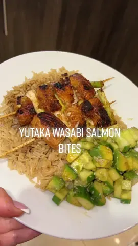 Using @YutakaEats Hon Wasabi Paste to make these delicious salmon bites🤤 #ad #wasabi #salmonbites #foodreview