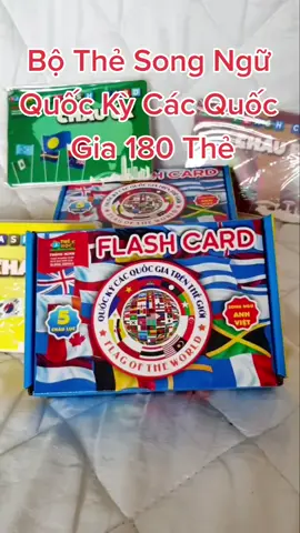 Bộ thẻ học song ngữ quốc kỳ các quốc gia trên thế giới 180 Flaschard cờ các nước kèm hình ảnh. #thehocthongminhtodep #thehocthongminhloaito #flaschcards #quockycacnuoc #quockycacquocgiachaua