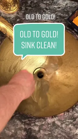 How did I remove some watermarks and stains from an old Brass style sink? I used the Astonish Oven and Grill cleaner which is a safe to touch, mild abrasive paste! #crueltyfree #vegan #sinkcleaning #cleaningproducts #Cleaningpaste #beforeandafter #mrshinchcleaning #result #cleaningchallenge #ovencleaner #Astonishcleaner 
