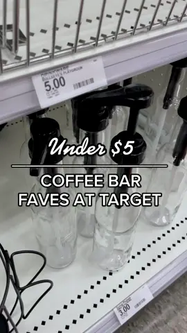 $3 SYRUP BOTTLES 😮🎯 #target #coffee #coffeetiktok #coffeebar #coffeebardecor #targettok #fyp #under5dollars 