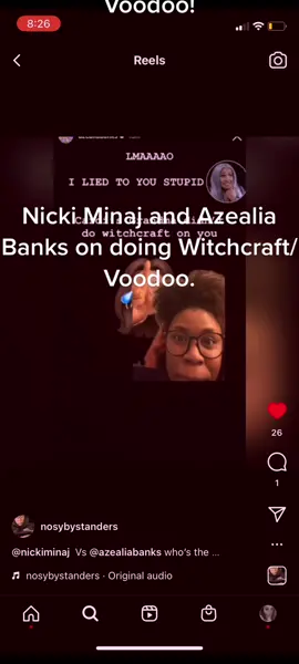 Azealia Banks supposedly doing witchcraft on Nicki Minaj. #ChewTheVibes #conspiracytiktok 