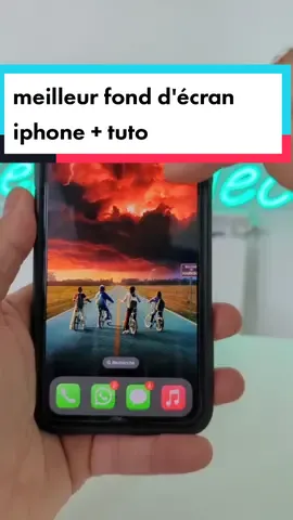le meilleur fond d'écran iphone + tuto + fond d'écran en téléchargement en lien dans ma bio. #mehdintech #ios16 #astuce #iphone #fonddecran #wallpaper #strangerthings