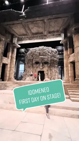 First day on stage! 🎭✨  Rehearsals for Mozart’s Idomeneo moved to the main stage this week. Link in bio to learn more.  #Rehearsal #StageDesign #StageManagers #MetOpera #Idomeneo #MozartOpera
