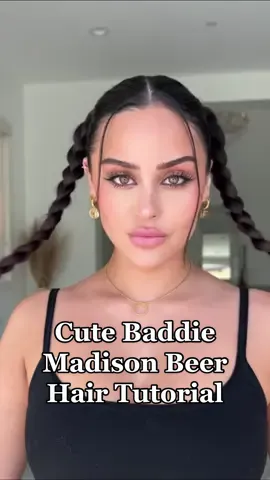 I saw this super cuteee hairstyle on @Madison Beer and had to recreate it! Let me know if you try it😍 #hairstyle #hairtutorial #madisonbeer #cutebaddie #DrPepperTuitionContest 