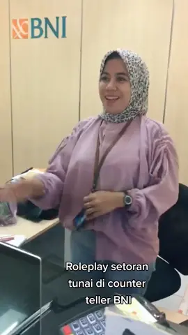roleplay setoran tunai teller🙏#bni46 