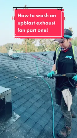 How to wash an upblast exhaust fan part one! As kitchen cleaners, we are constantly climbing up onto rooftops to clean exhaust systems. It doesn’t take much time for grease build up inside the fans, but it is really #satisfying to see it get blasted off! #pressurewashing #oddlysatisfying #satisfyingcleans #cleaningtiktok 