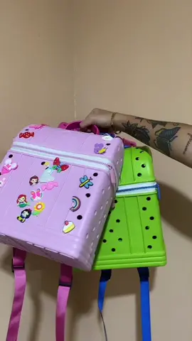 Onhand & Ready To Ship‼️ 🎒 BACKPACK with jibbitz & ecobag  (12x10) free 16-18 jibbitz #backtoschool  #backtoschool2022  #backpackbag  #jellybackpack #crocsbackpack  #crocs  #foryou  #fypシ  #fypage #foryoupage 