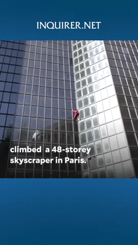 'French Spiderman' climbs Paris skyscraper to mark turning 60 #newsph #inquirerdotnet 
