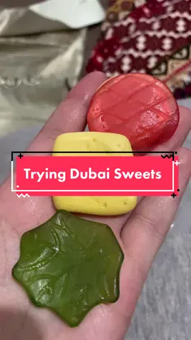 Trying Dubai sweets #papermints #biggummyburger #kinderchocolatekrispies 