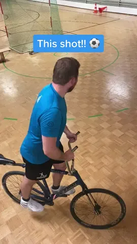 Goaltenders everywhere just shivered 😱⚽ Credit IG: patrick_stefan_cycleball #trickshot #Soccer #extremesports #peopleareawesome 