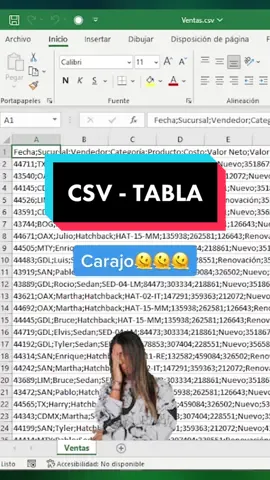 No olviden guardar en xls ☺️ Convertir archivo CSV o de texto a tabla de #excel 😎 #AprendeEnTikTok #fyp #fypシ #exceltips #exceltrucos #trucos #trucosrapidos #microsoft #tuto #tutorial #aprenderexcel #convertir #archivodetexto #csv