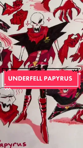 Replying to @acartoondemon Prepare yourself, human! (I FINALLY FINISHED THIS. i should have NOT taken this long to post this 💀) #undertale #underfell #undertaleau #papyrus #underfellpapyrus #ufpapyrus #fyp #fypシ 