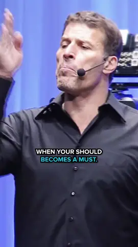 The difference between MUST & SHOULD is the life you want and the life you have. 💥👊 #lifechanging #tonyrobbins #quotes 