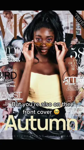 My first print magazine cover ya’ll 🥳 #model #modeltok #fashionmagazine #vigourmagazine #blackmodel #melanin #chicago #fyp #photography #photographers  