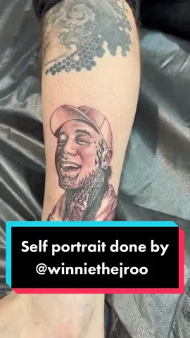 Would you let @winniethejroo tattoo his face on you!? #fyp #inkedmag #utahtattooartist 