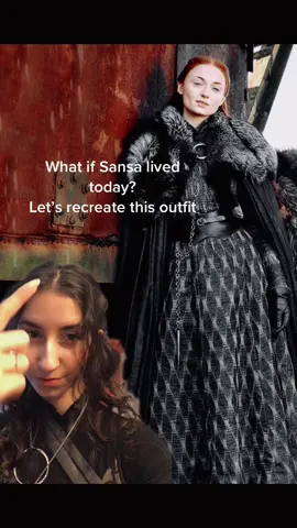 What might Sansa Stark wear if she lived today? #sansastark #sansastarkcosplay #gameofthrones #gameofthronesfashion #fashion #moderngameofthrones #fashioninspo #outfitinspo #sansastarkseason7 #fantasytok 