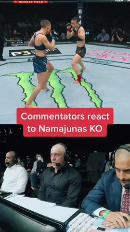 UFC commentators react to Rose Namajunas knocking Zhang Weili out cold 🥶 #UFC #mma #knockout #joerogan #viral 