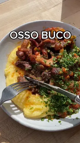 Osso Buco, Polenta and Gremolata with @Kettle & Fire... full recipe linked and on my blog cookprimalgourmet.com #recipes #fypシ #cooking #FoodTok #ossobuco #asmr #comfortfood 