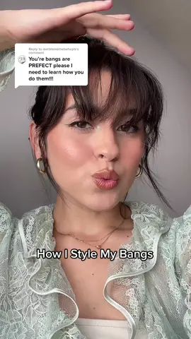 Replying to @dontmindmehehepls Here’s how  style my bangs 🫶🏼 #bangstutorial #hairbangs #howistylemybangs 
