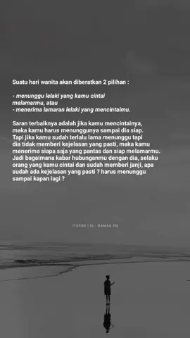 menunggu dia atau menerima yang sudah siap