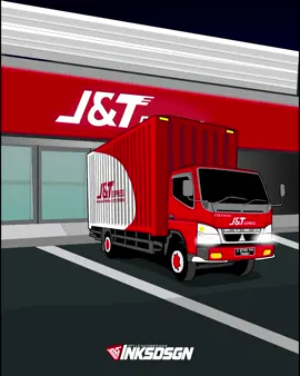 JNT Truck 🤌 #trucksoftiktok #fuso #jnt #jntexpressid #jntexpressmalaysia #cctv_truck_indonesia #truckmodifiedindonesia #vector #illustration #inksdesigns 
