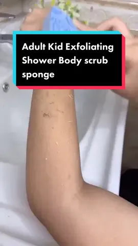 Adult Kid Exfoliating Shower Body scrub sponge #scrubsponge #tiktokshopbudol #foryoupage #fyp #foryou 