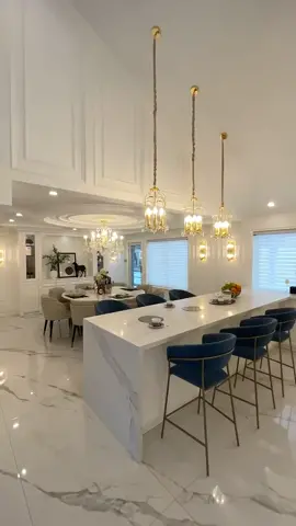 Modern decoration style, white and pure.#RecycleUp#simpledecoration  #luxuryhouse #villa #luxuryhousedesign #villadesign #interiordesign #whitemarble #floortile #kitchencountertop 
