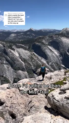 Replying to @cratedixer1 Hiked this one over 4th of July weekend. Sat there and had lunch for three hours. So no one else. Had the entire viewpoint to ourselves all day. I much prefer this very quiet and serene view to the circus that is the Mist Trail. I also notice you said “on the way up” which means you dealt with the circus hiking down
