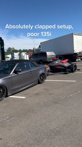 Who would even tow with that tiny car smh #bmw #carsoftiktok #cars #fyp #builtnotbought #clappedout #stance #stancenation #portland 