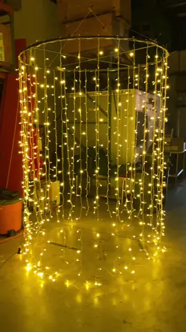 We’re obsessed with these Christmas light curtains! If you have high ceilings these are a must!  #christmas #christmaslights #lights #holidaycountdown #christmaslightinstallation #gorgeouslights #holidaydecor #decor 