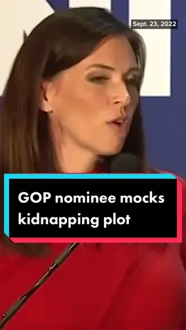 The GOP's gubernatorial candidate in Michigan, Tudor Dixon, mocked the 2020 kidnapping plot that targeted her opponent, Governor Gretchen Whitmer.