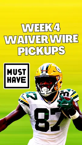 Week 4 Waiver Wire Adds for Fantasy Football #waiverwire #waiverwirepickups #fantasyfootball #fantasywaivers #romeodoubs #khalilherbert #zayjones #fyp