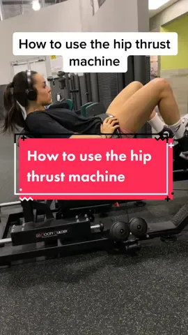How to use the hip thrust machine‼️ lots of gym have this exact one so I hope this help💗 #hipthrustmachine #howtohipthrust #hipthrustbelt #hipthrusttechnique 