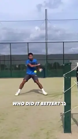 He tried to recreate Federer’s shot 😂 (via @neparutennis/IG) #tennis #fail #rogerfederer 