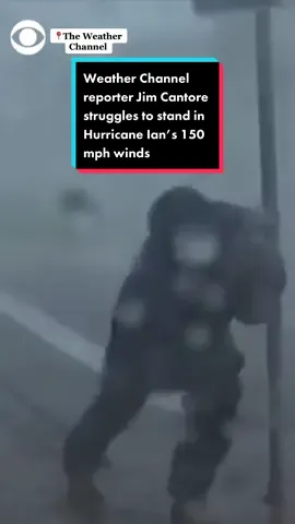 Weather Channel reporter Jim Cantore struggles to stand in Hurricane Ian’s 150 mph winds. #news #hurricaneida #weather #florida #hurricane