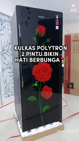 Kulkas 2pintu Desain Baru, Mawarnya syantik banget #polytron#kulkaspolytron#mandirikadipaten#fyp 